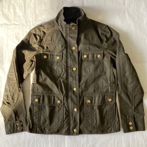 J Crew Relaxed Boyfriend Jacket, Beautiful Deep Olive, Small Size, Excellent Cd.